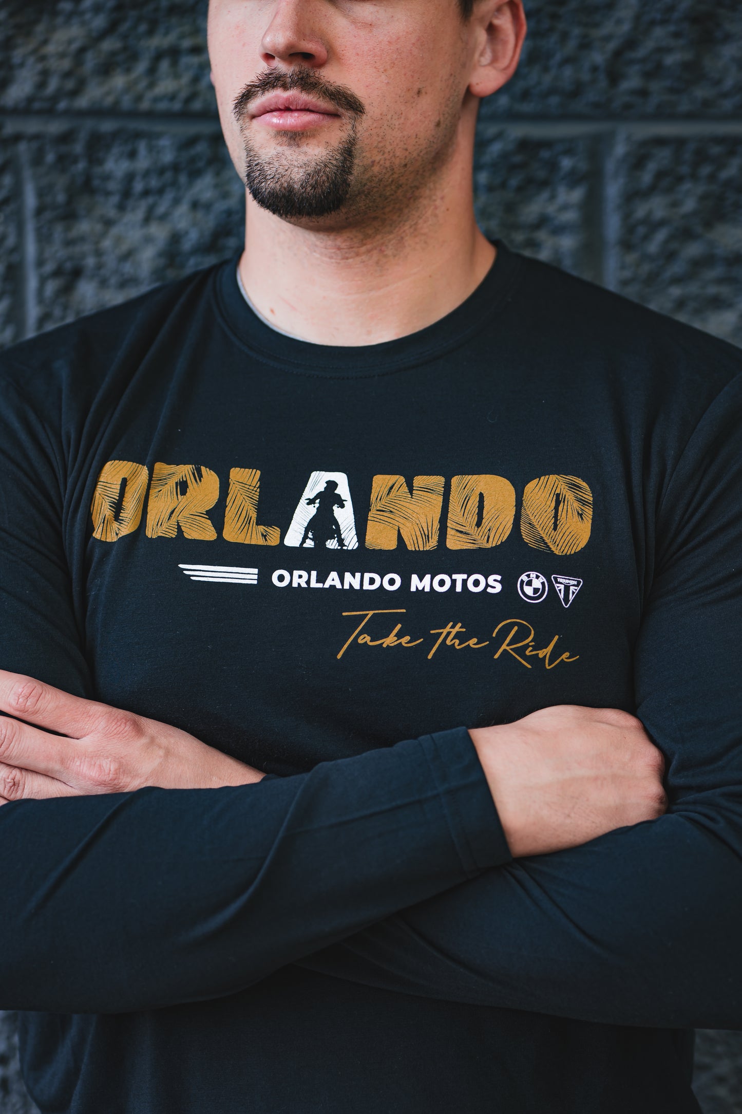 Orlando Motos Black Long Sleeve T-Shirt